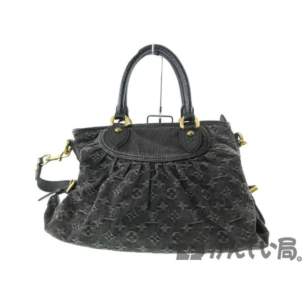 LOUIS VUITTON Neo Cabby Denim Leather Shoulder Bag Handbag
